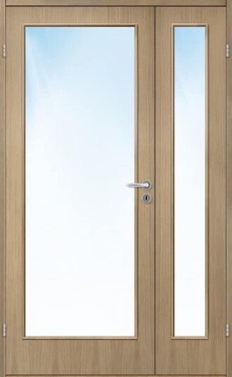Sidefelt Bygg1 Sans FW Finer Eik Klart Glass Hvit Lasert