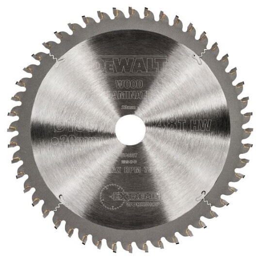 Dewalt DT4087-QZ Sirkelsagklinge 165 x 20 mm, 48T Dewalt DT4087-QZ Sirkelsagklinge 165 x 20 mm, 48T