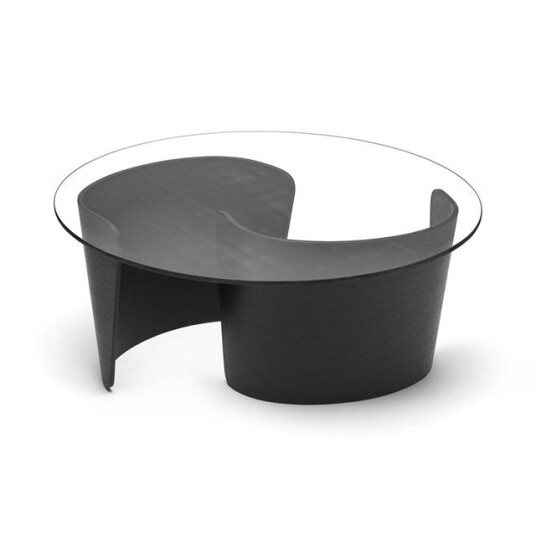 Sibast Furniture No 7 Lounge Coffee Table Ø90 Lav Sort Eik/Glass Sibast Furniture No 7 Lounge Coffee Table Ø90 Lav Sort Eik/Glass
