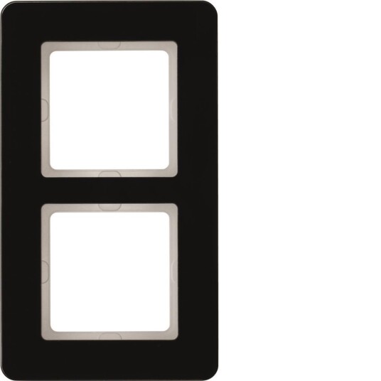 Hager 10126076 Dekkramme 2 Rom Q.7 Glass Svart