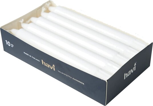 Havi Havi Crown Candle 10Pcs White H:20CM