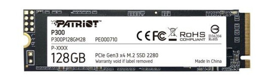 Patriot P300 128GB M.2 NVMe SSD PCIe 3.0 Harddisk