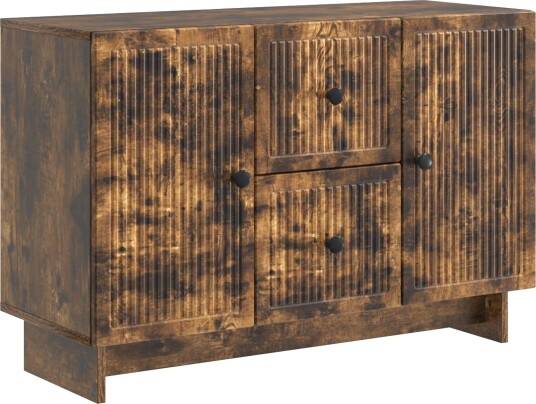  Serviesskap med skuff Røkt Eik 89 x 34,5 x 60 cm Konstruert tre
