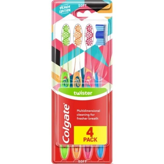 Colgate Toothbrush Twister Soft 4-pack