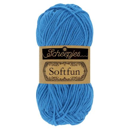 Scheepjes Softfun Garn Unicolor 2629 Azurblå Scheepjes Softfun Garn Unicolor 2629 Azurblå