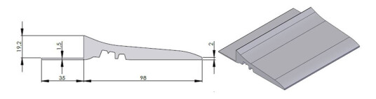 Ecorub Kantlist Golv 20 mm 250 cm Ecorub Kantlist Golv 20 mm 250 cm