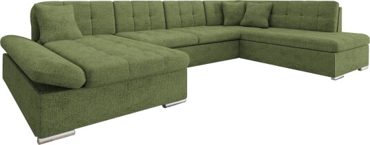 Zumar Sofa med Sjeselong og Divan 4 seter   Grønn