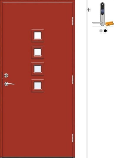 Ytterdør Swedoor Advance-Line Nordic Oslo med Yale Doorman Classic Home
