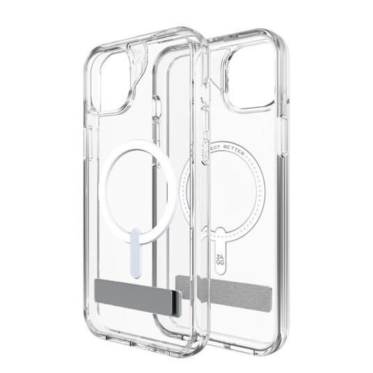 Zagg Iphone 14 Plus/iphone 15 Plus Deksel Crystal Palace Snap Kickstand Clear