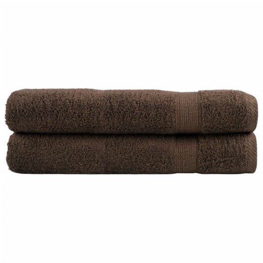 Premium håndklær SOLUND 2 stk brun 100x200 cm 600gsm Premium håndklær SOLUND 2 stk brun 100x200 cm 600gsm