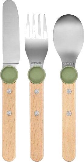 Opinel Petit Gourmet Barnebestikk 3 Deler Olivengrønn