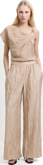 French Connection Novie Crinkle Trouser Beige XL
