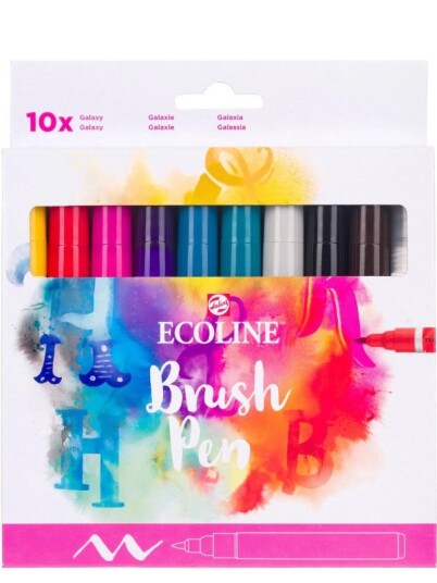 Talens Ecoline Brush Pen Galaxy 10 tusjpenner med penselspiss