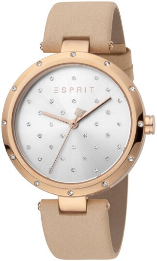 Esprit Dameklokke ES1L214L0035 Sølvfarget/Lær Ø38 mm