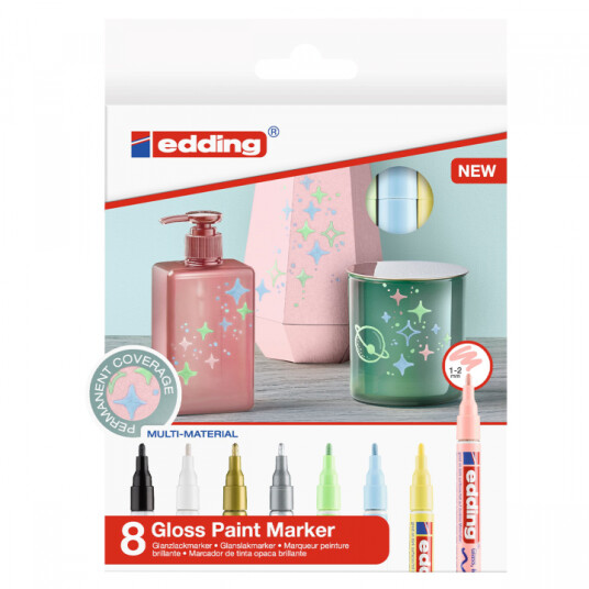 Edding Gloss Paint Marker Fine 8-set Pastel Edding Gloss Paint Marker Fine 8-set Pastel