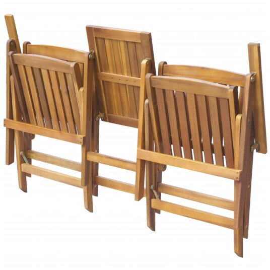 vidaXL Sammenleggbar hagebenk med tebord 140 cm heltre akasie vidaXL Sammenleggbar hagebenk med tebord 140 cm heltre akasie
