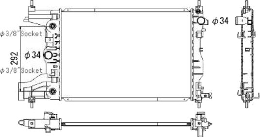 DIEDERICHS DCM3919 Radiator motorkjøling