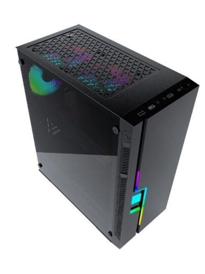 Gembird Fornax 2000 RGB Gaming Kabinett Midi Tower Svart Gembird Fornax 2000 RGB Gaming Kabinett Midi Tower Svart