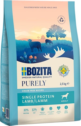 Purely Tørrfôr Adult Bozita Dog Grain Free Lam 2 X 2.5 kg Purely Tørrfôr Adult Bozita Dog Grain Free Lam 2 X 2.5 kg