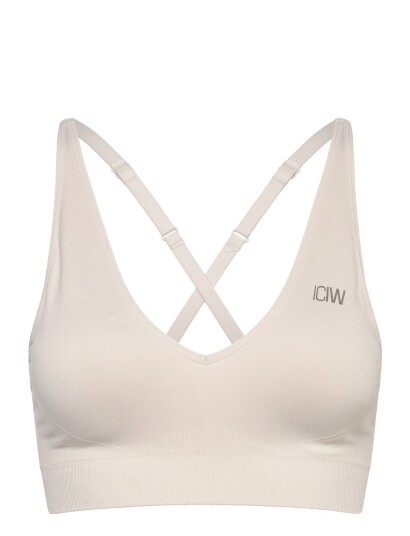 ICANIWILL Sculpt Seamless V Neck Sports Bra Beige XS ICANIWILL Sculpt Seamless V Neck Sports Bra Beige XS