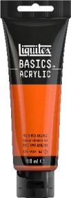 Liquitex Basics 118ml Vivid Red Orange 620 Liquitex Basics 118ml Vivid Red Orange 620