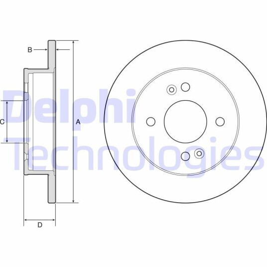Bremseskive DELPHI BG4917C Bremseskive DELPHI BG4917C