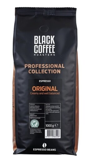 Black Coffee Roasters Mellanmörka bönor, Espressosmak, 1 kg