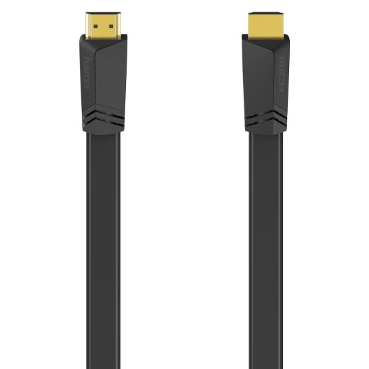 Hama Flat HDMI-kabel 3 m High Speed Svart med Ethernet Hama Flat HDMI-kabel 3 m High Speed Svart med Ethernet
