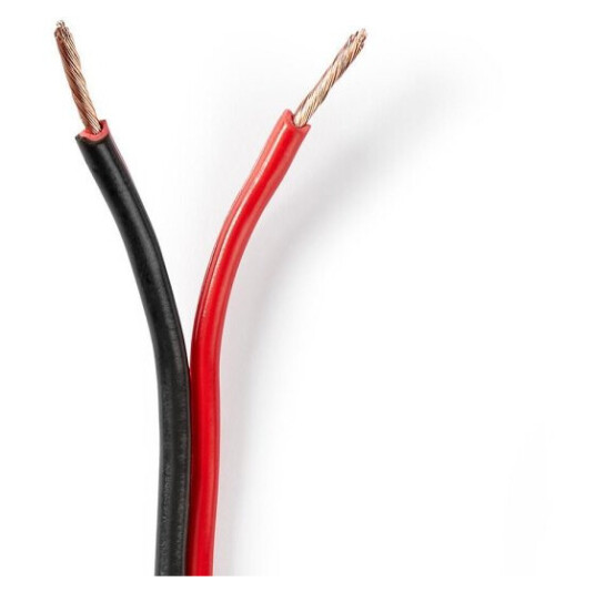 Nedis 100 m Høyttalerkabel 2 x 1.50 mm² CCA Rød/Svart Rund PVC