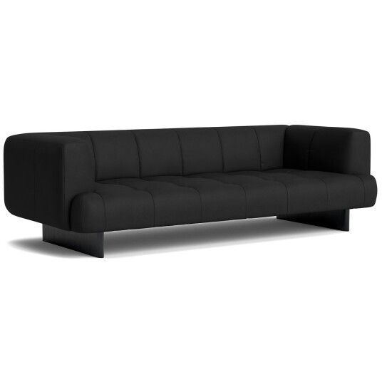 Hay Quilton Lift 3 Seter Sofa Sense Skinn Sort / Svart Eik