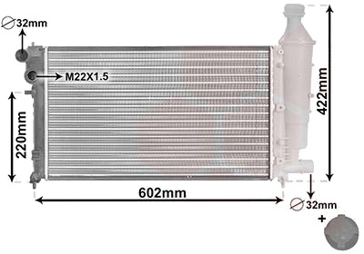 VAN WEZEL 09002116 Radiator motorkjøling