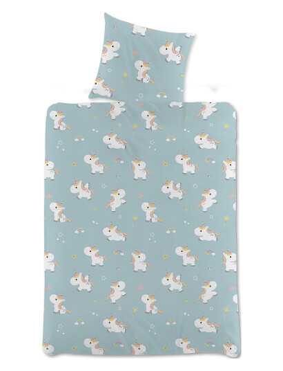Björna Unicorn Bedding - Multi/patterned - 150X210+50X60CM