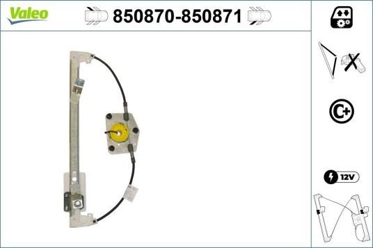 Vindusheis VALEO 850870 Vindusheis VALEO 850870