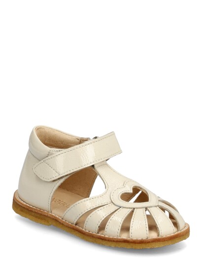 ANGULUS Sandals Flat Closed Toe Cream 24 ANGULUS Sandals Flat Closed Toe Cream 24