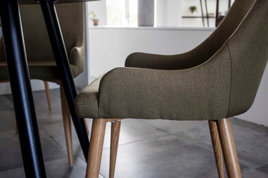 Venture Design Plaza & Plaza spisegruppe Svart/grønn 4 st stoler & bord 100 cm
