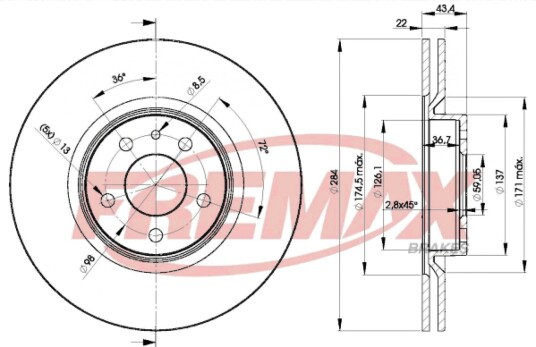 Bremseskive FREMAX BD-1548