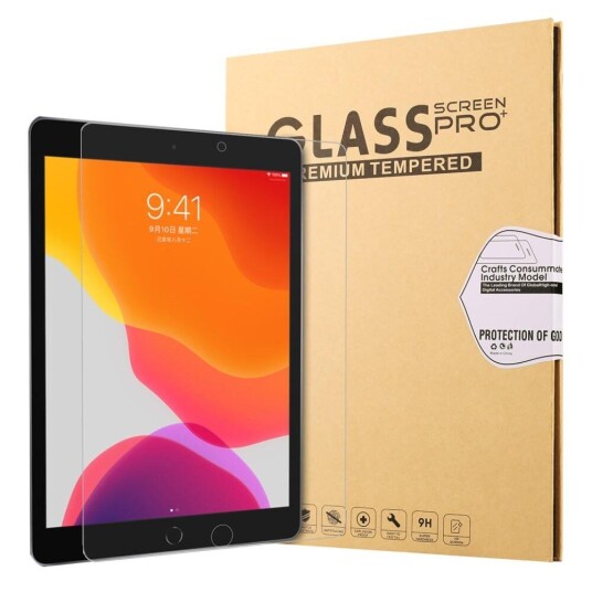 INCOVER Apple iPad 10.2" (2021 / 2020 / 2019) Herdet Glass Full-Fit Skjermbeskytter - Gennemsigtig