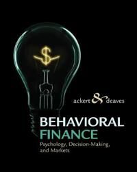 Behavioral Finance Av Lucy Ackert, Richard Phd Deaves