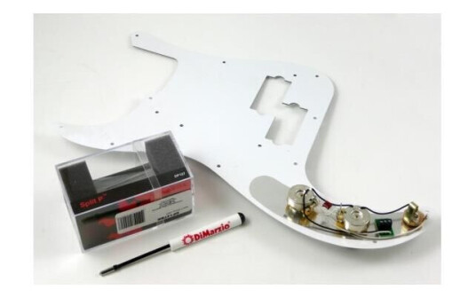 Dimarzio Fb2100wa2bk Pre-Wired Pickguard P-Bass, Split P