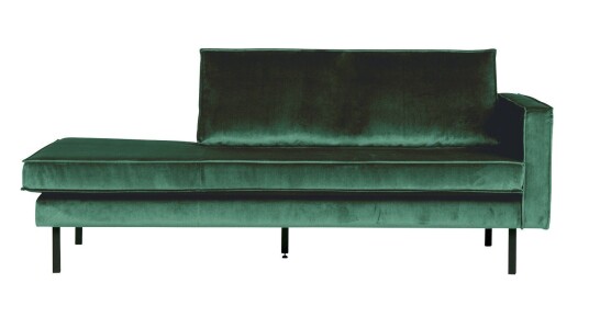 BePureHome Rodeo Daybed Green forest velur - Høyrevendt