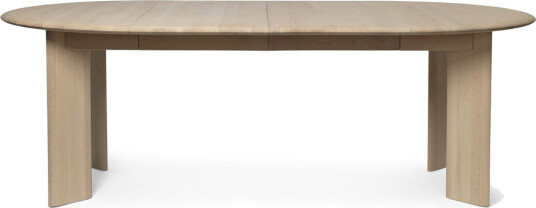 ferm LIVING Bevel Extendable spisebord inkl. 2 ileggsplate White Oiled Beech