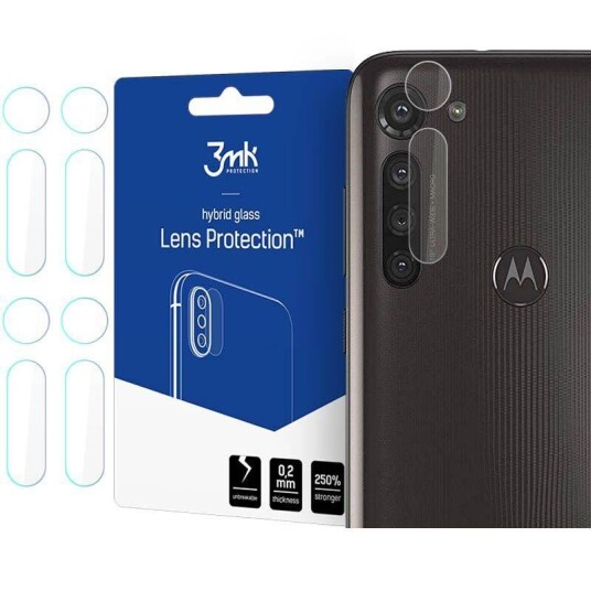 3MK Motorola Moto G8 Power 4 x Kameraobjektiv Beskyttelse Hybridglas - Gjennomsiktig