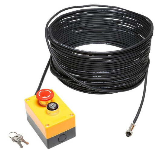 Cameo Eks 20 M Emergency Stop Switch With Key Control And 20 M Cable Cameo Eks 20 M Emergency Stop Switch With Key Control And 20 M Cable
