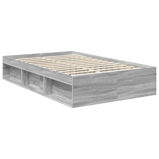 Sengestamme med hodegjerde Grå Sonoma 120 x 190 cm Massiv furu Sengestamme med hodegjerde Grå Sonoma 120 x 190 cm Massiv furu
