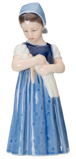 Royal Copenhagen Mary figur i blå kjole 19 cm
