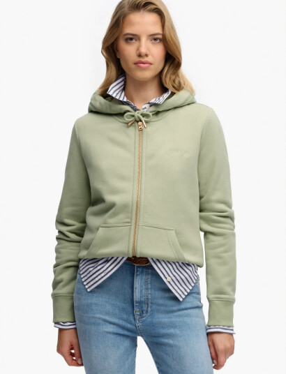 Superdry Essential Logo Ziphood Hb Green 8