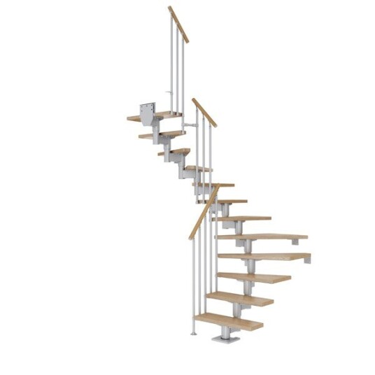 Dolle Cork Eik U trapp Pearl Grey Classic III Gelender 12T