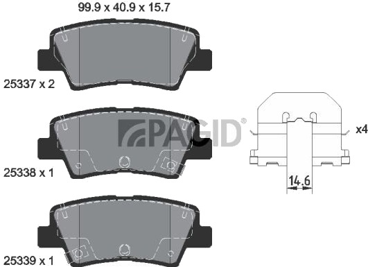 PAGID T3139N Bremseklosser