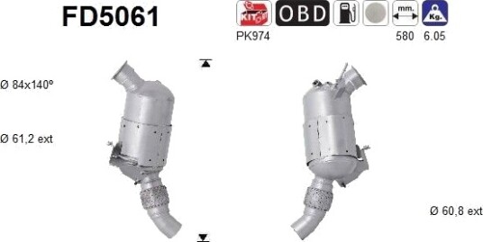 AS FD5061 Partikkelfilter AS FD5061 Partikkelfilter