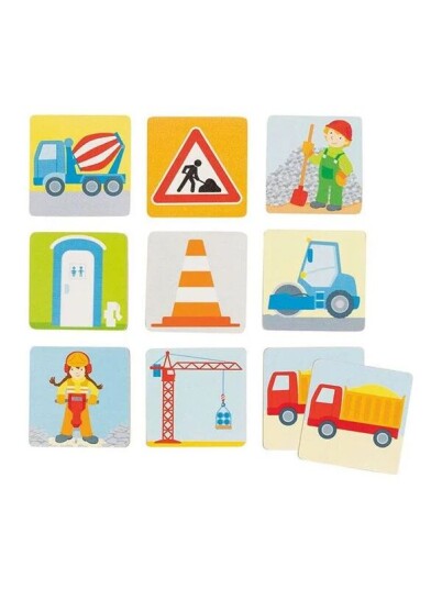 Goki Wooden Memo Game Construction Site 32 pcs.